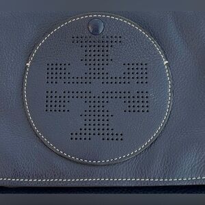 TORY BURCH Magnetic Flap Type Navy Bag